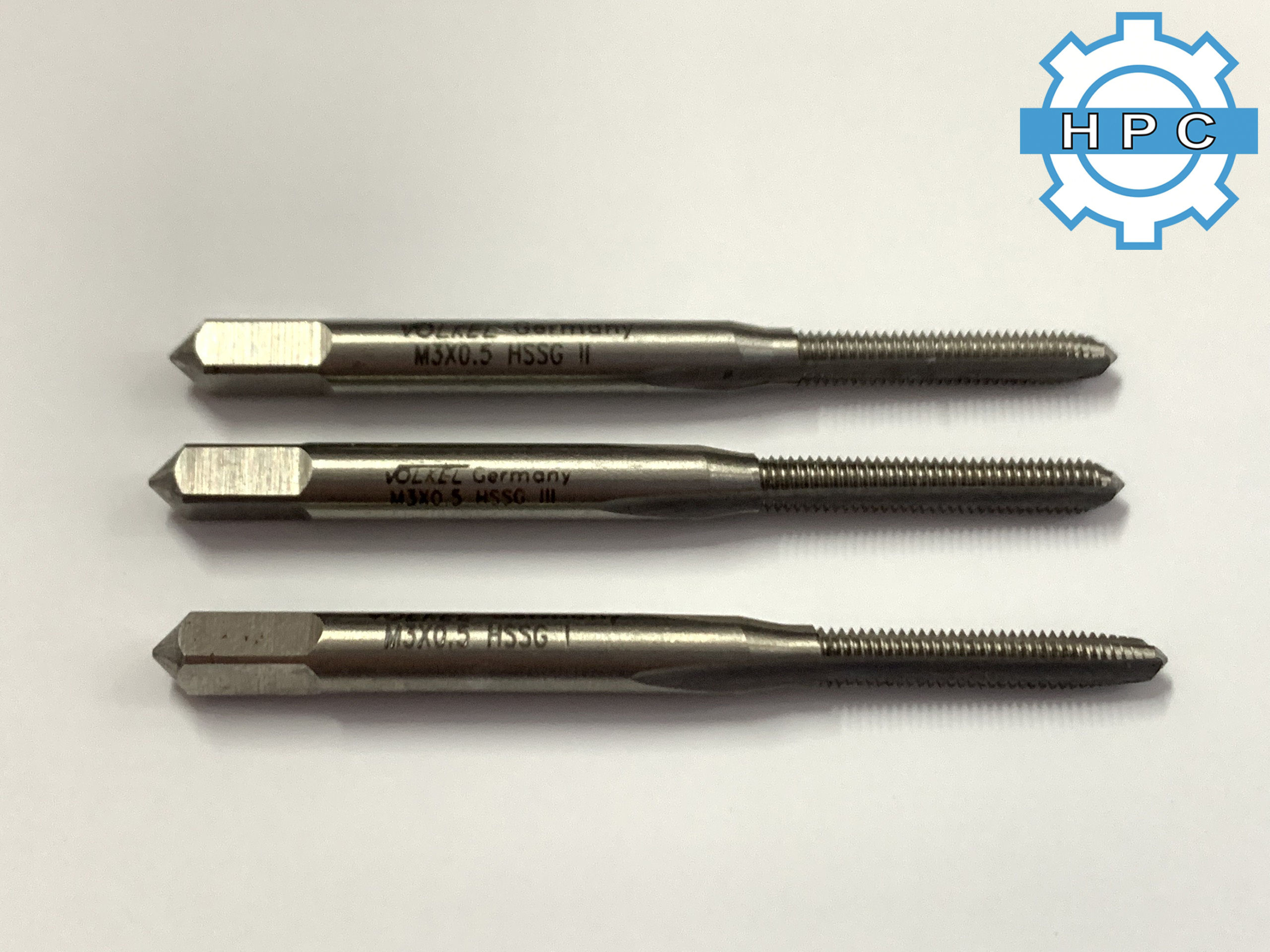 Bộ 3 mũi taro tay Volkel M 3 - M 12 loại thẳng