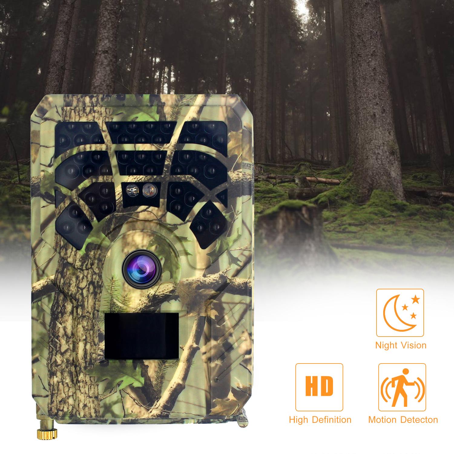 Digital Trail Camera 12MP HD Hunting & Trail Camera Motion Activated Night Infrared Vision Waterproof 46pcs IR Lights