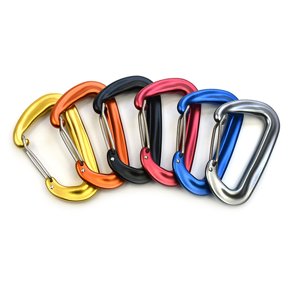 2 Móc Khóa Carabiner Cao Cấp Có Cổng Kẹp Chịu Lực Nặng 12KN Siêu Nhẹ Cho Võng Cắm Trại