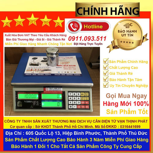 Cân Điện Tử VIBRA ALC 30 kg