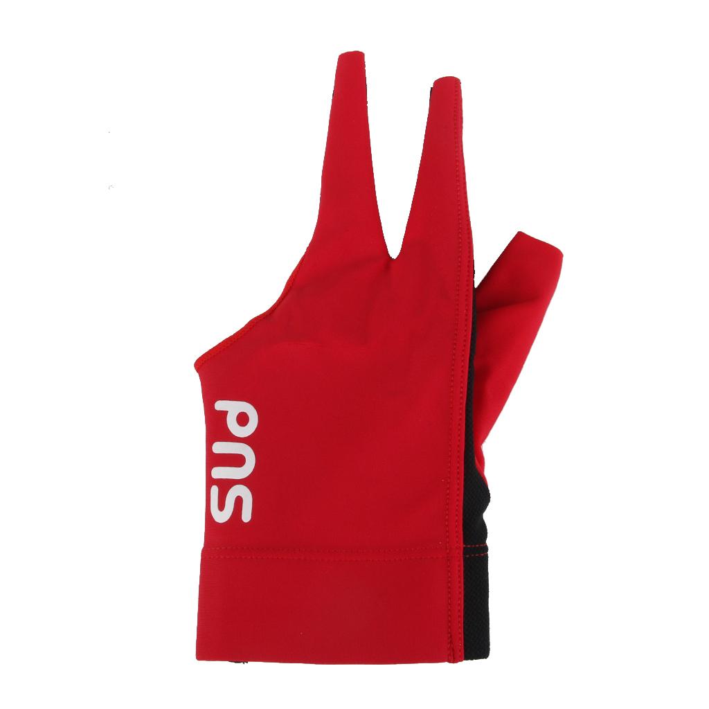 2Pcs Men Women Elastic 3 Fingers Gloves Left Hand for Billiard Pool Snooker Cue Sports