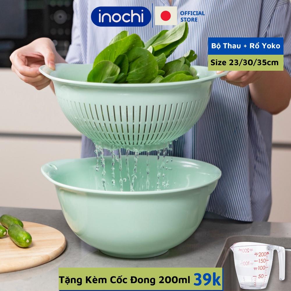 Bộ thau rổ Nhựa Cao Cấp Yoko Inochi Nhật Bản Loại Lớn Nhựa Cao Cấp nhựa ABS