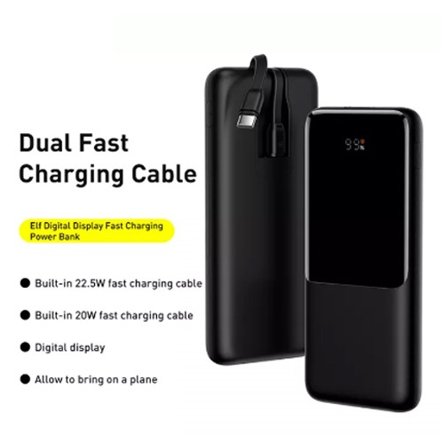 Pin sạc dự phòng 22.5W Baseus Elf Digital Display Fast Charge Power Bank 10000mAh - Hàng chính hãng