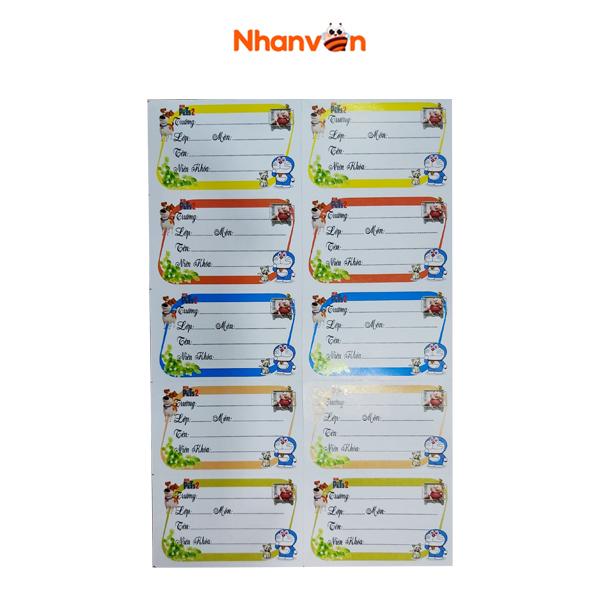 Nhãn Vở 10 Ô Đại - Hình Doraemon