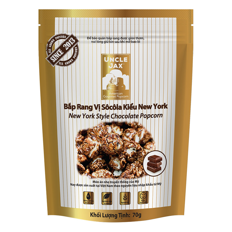 Bắp Rang Uncle Jax Vị Sôcôla Hiệu New York (70g)