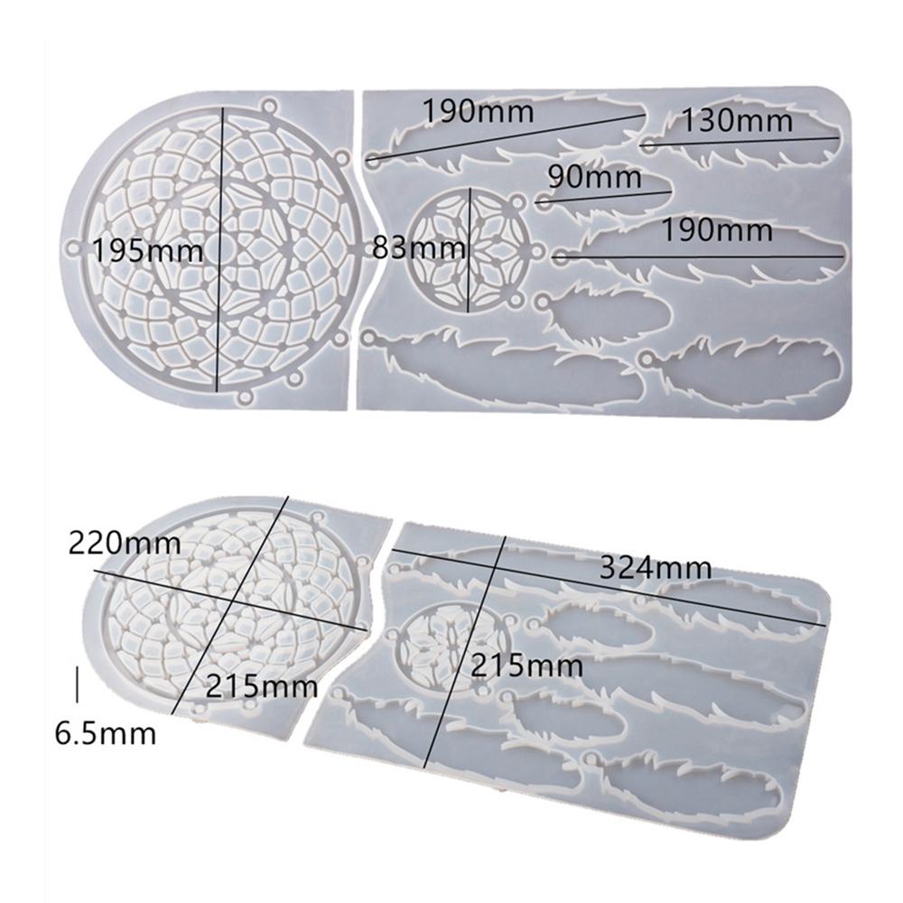 Khuôn Silicone Lớn Epoxy Đúc Dream Catchers Diy Lông Vũ Để Trang Trí Nội Thất