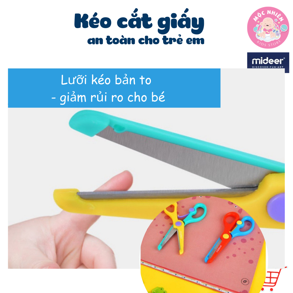 Đồ Chơi Cắt Giấy Thủ Công Tạo Hình Sáng Tạo 03 Cấp Độ Mideer Lets Cut Paper cho Bé 3 4 5 Tuổi