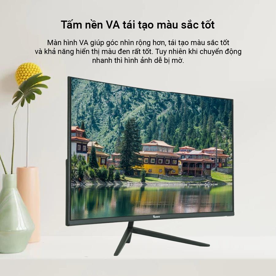 Màn hình máy tính cong Full Viền - 27 inch 75Hz Tomko T2721FC , Mới 100% chính hãng - siêu chất lượng - Hàng Chính Hãng