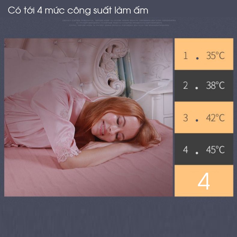 Chăn sưởi điện mùa đông ấm áp 2 vùng nóng riêng biệt