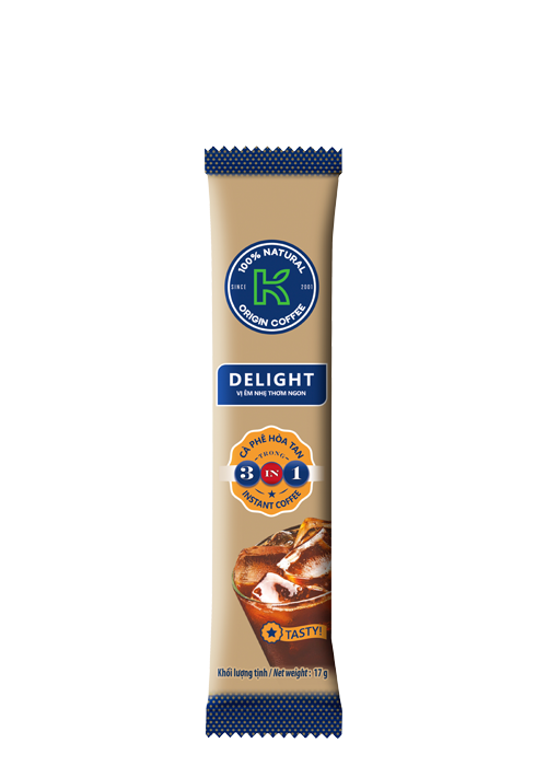 10 gói cà phê K coffee 3in1 delight 17g