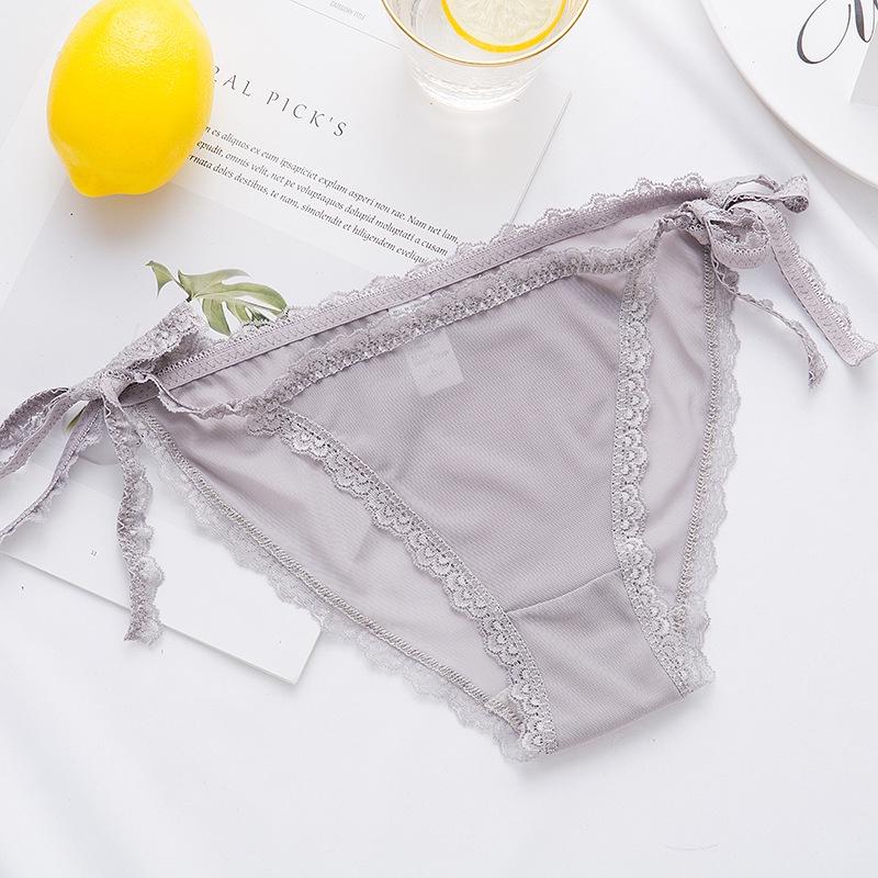 Quần lót nữ thắt dây lưng viền ren sexy kháng khuẩn QLN12