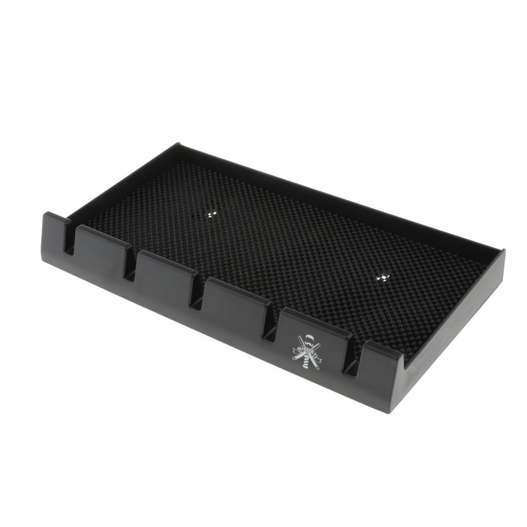 4/5 Spaces Barber  Tray Anti-slip Brush Curler Organizer Holder Stand