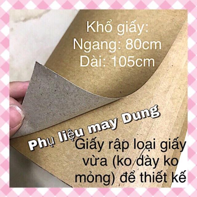 Giấy rập thiết kế may vá loại giấy cỡ vừa: 1 cuộn- 5 tờ