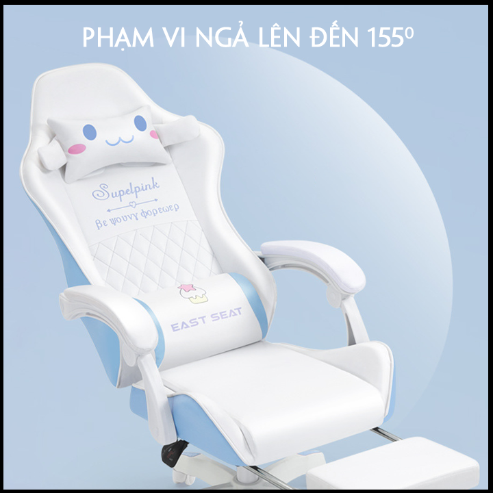 Ghế Game Cao Cấp. Ghế Gaming Kèm Gối Tựa Massage Lưng. Ghế Chơi Game