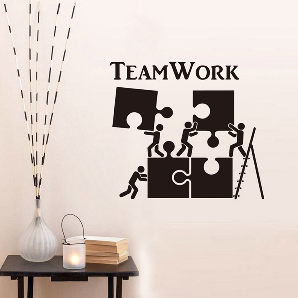 Decal trang trí văn phòng Team Work - decal dán tường Team Work đẹp ( 56 x 61 cm)