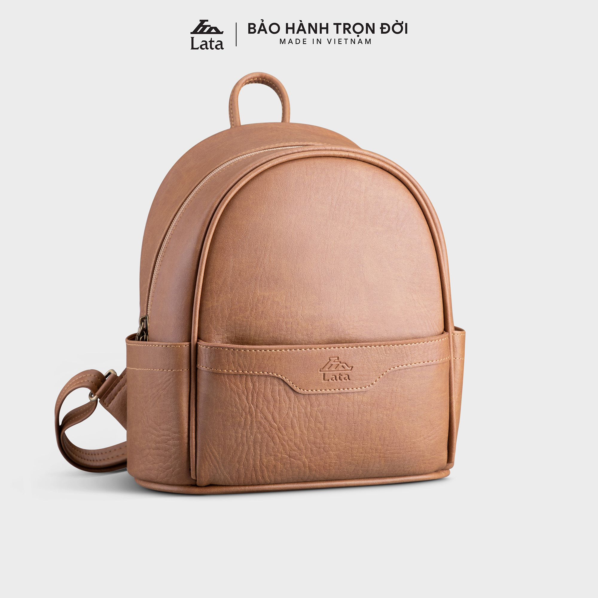 Balo da nữ mini phối ngăn họa tiết Lata BAL61