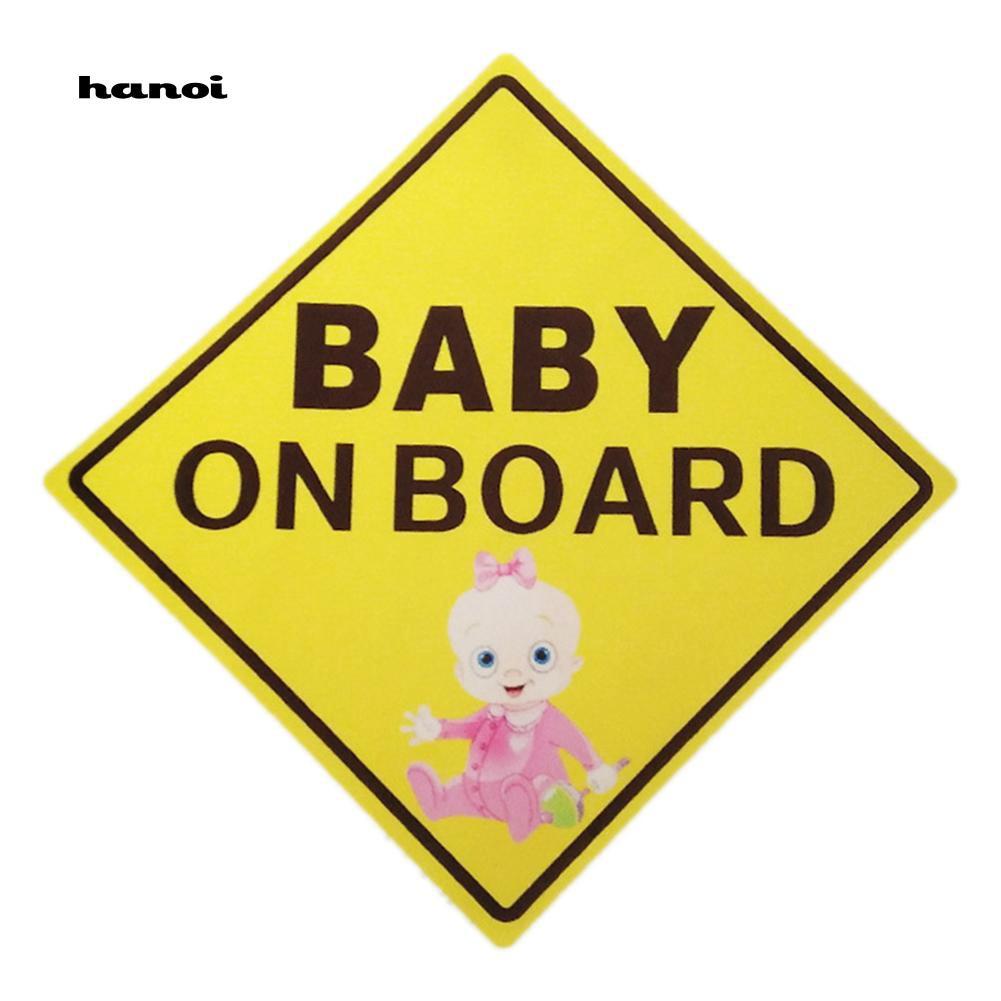 Nhãn dán trang trí xe hơi chữ Baby On Board chuyên dụng