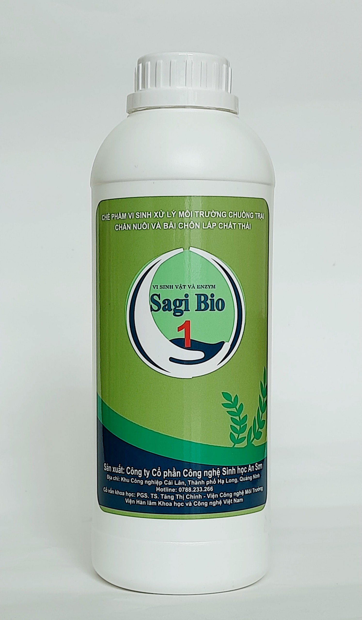 Chế phẩm sinh học khử mùi chuồng trại SagiBio 1 - Combo 03 chai 1 lít