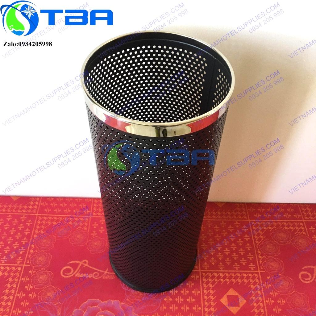 Sọt dù nhập khẩu cao cấp màu đen viền inox mạ vàng