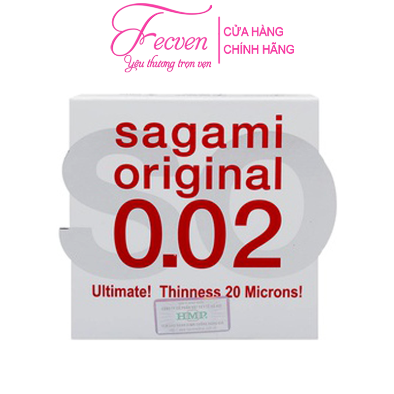 Bao cao su Sagami Original Siêu Mỏng 0,02 mm Hộp 1 Chiếc Nhật Bản