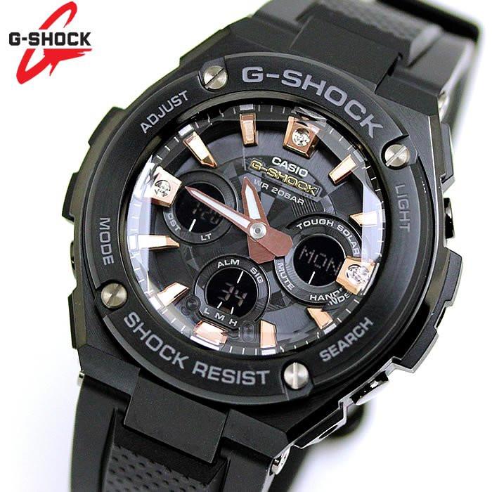 Đồng Hồ Nam Dây Nhựa Casio G-Shock GST-S310BDD-1ADR Kim Cương Thật - Năng lượng mặt trời - Phiên Bản Giới Hạn -  GST-S310BDD-1A Genuine Diamonds