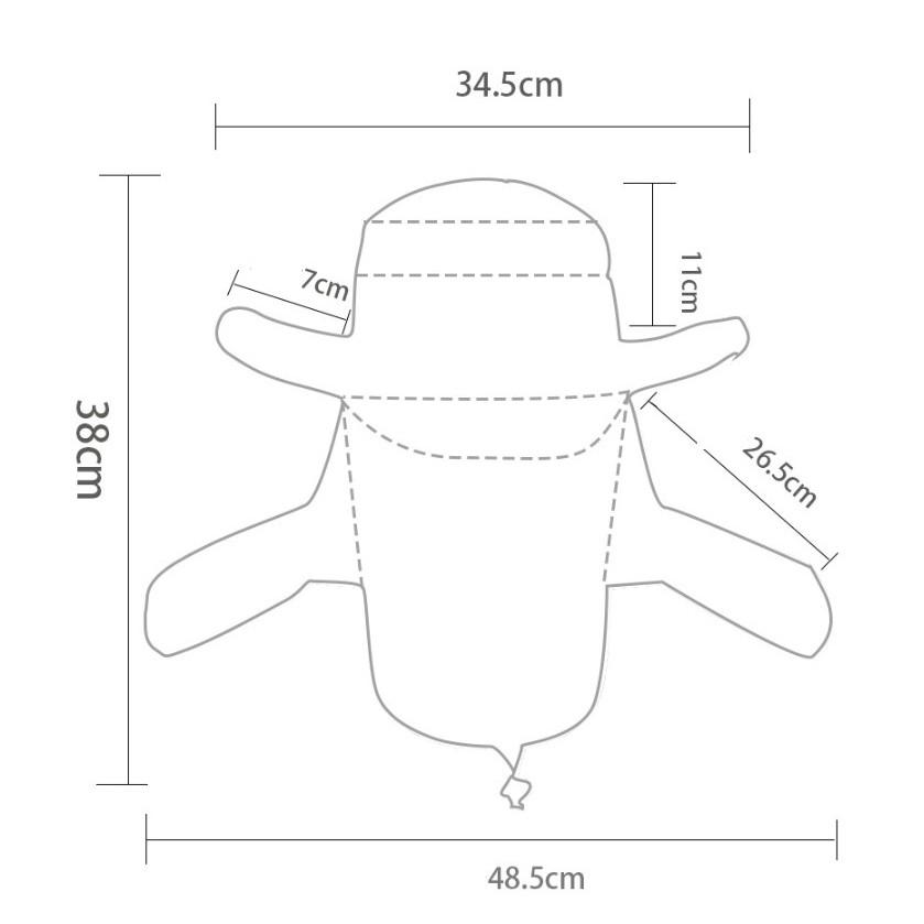 Mũ Nam chống nắng có vành USA UV (Đen)