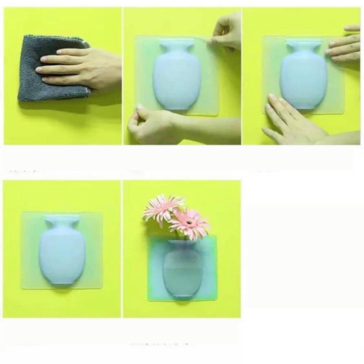 Lọ, bình hoa silicon dán mọi bề mặt độc đáo
