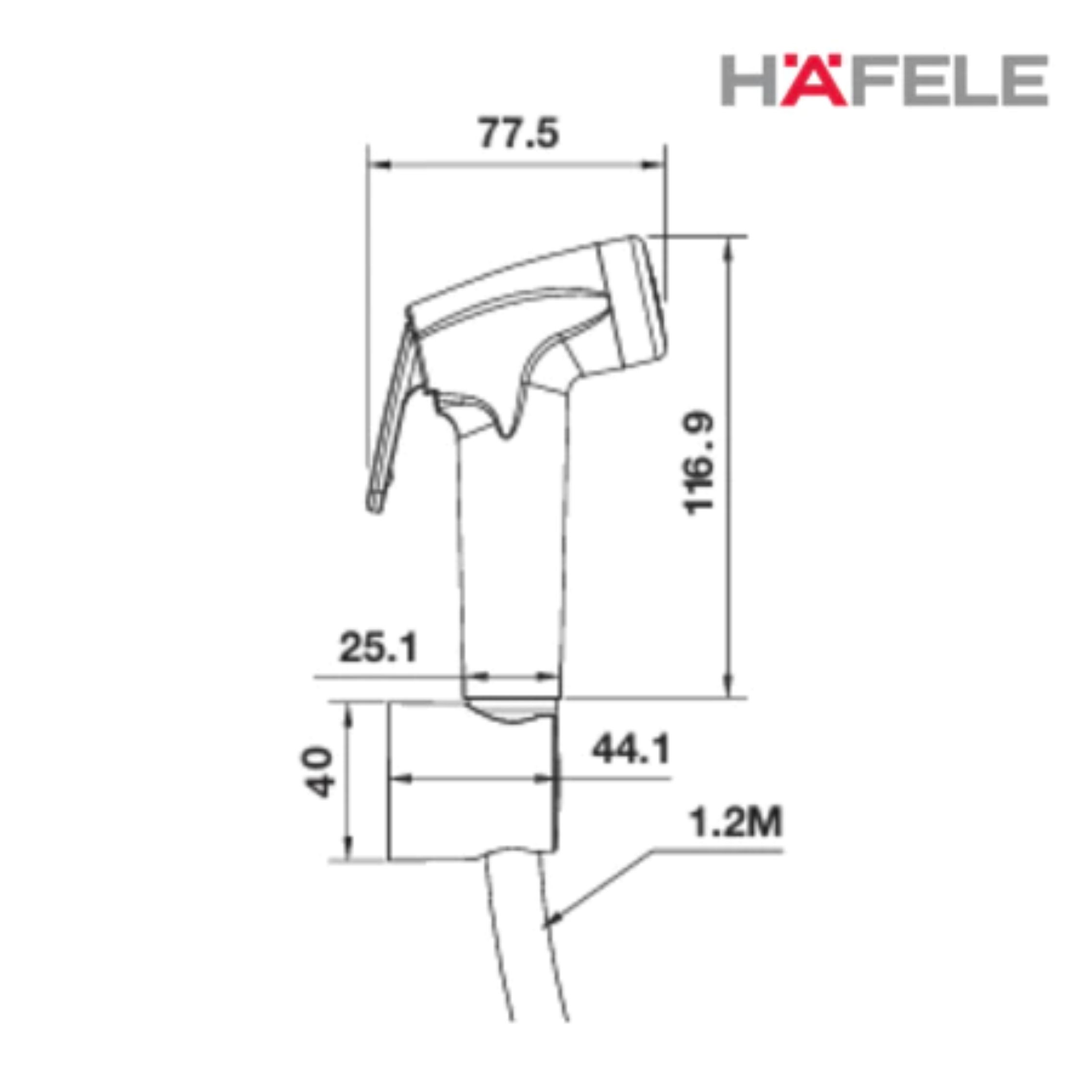 Vòi xịt vệ sinh Chiba Đen 589.34.922 - Hàng Chính Hãng