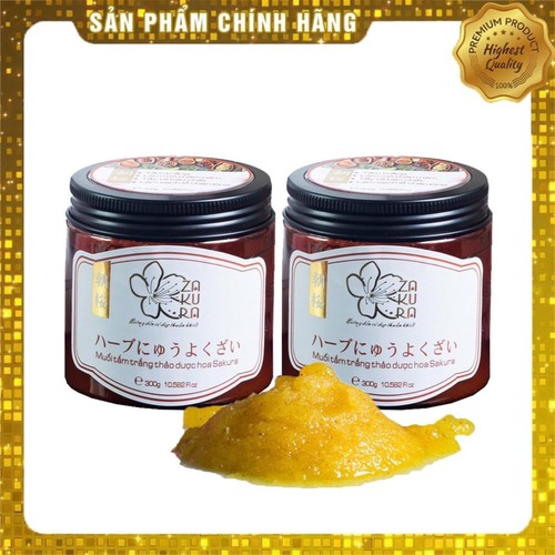 Combo 2 Muối tắm trắng thảo dược Asa Zakura - 100% hoàn toàn tự nhiên an toàn cho mọi loại da