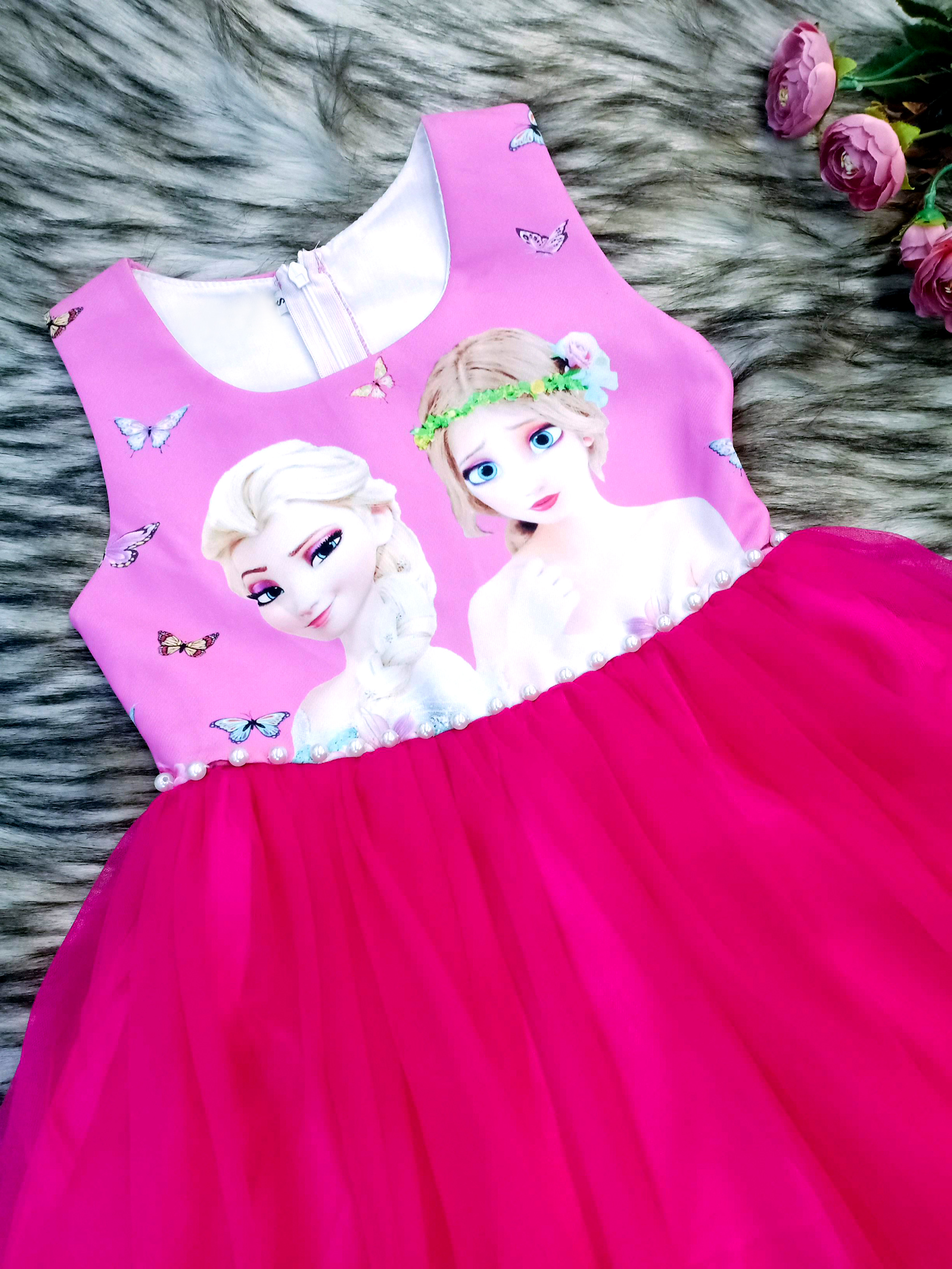 Đầm Công chúa Elsa 4 lớp cao cấp