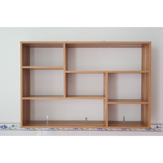 Kệ Sách Treo Tường 7 Ngăn Đa Năng Kích Thước 120x80x20 cm, Giá Sách Gỗ Trang Trí Phòng Ngủ Phòng Khách, Kệ Gỗ Để Đồ