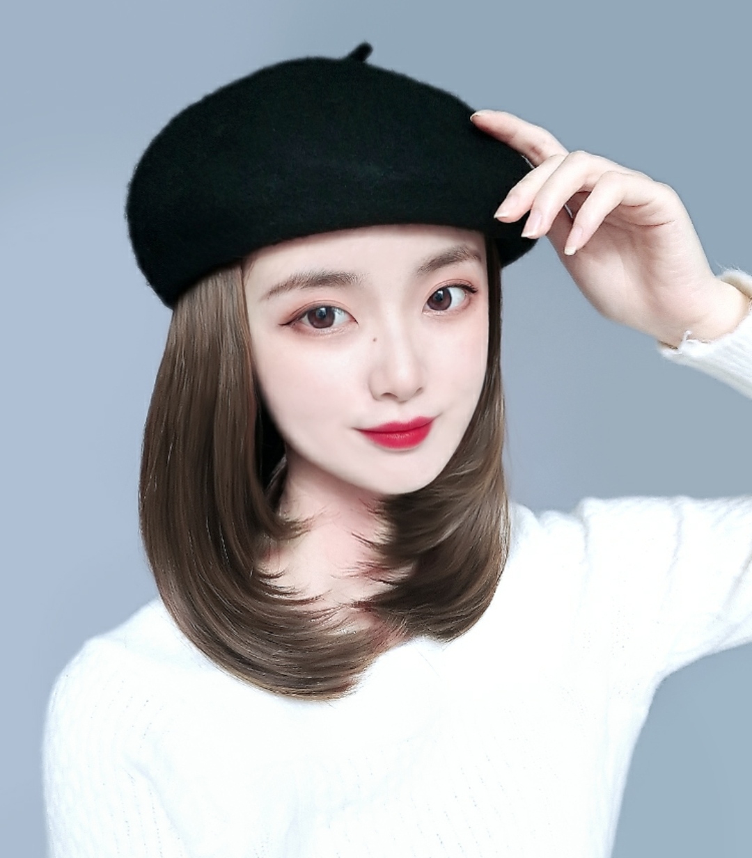 Nón bere mũ beret nữ len thời trang Hàn Quốc dona21120705