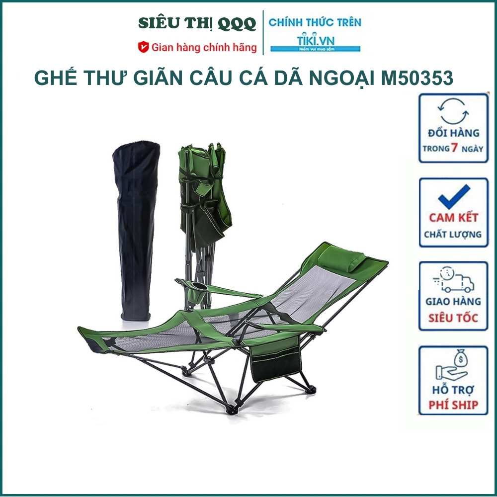 Ghế xếp du lịch dã ngoại nghế nằm nghỉ trưa thư giãn ( Mầu ngẫu nhiên ) - Hàng chính hãng