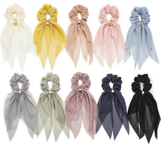 Dây buộc tóc lụa mềm vintage Scrunchies loại đẹp HD53