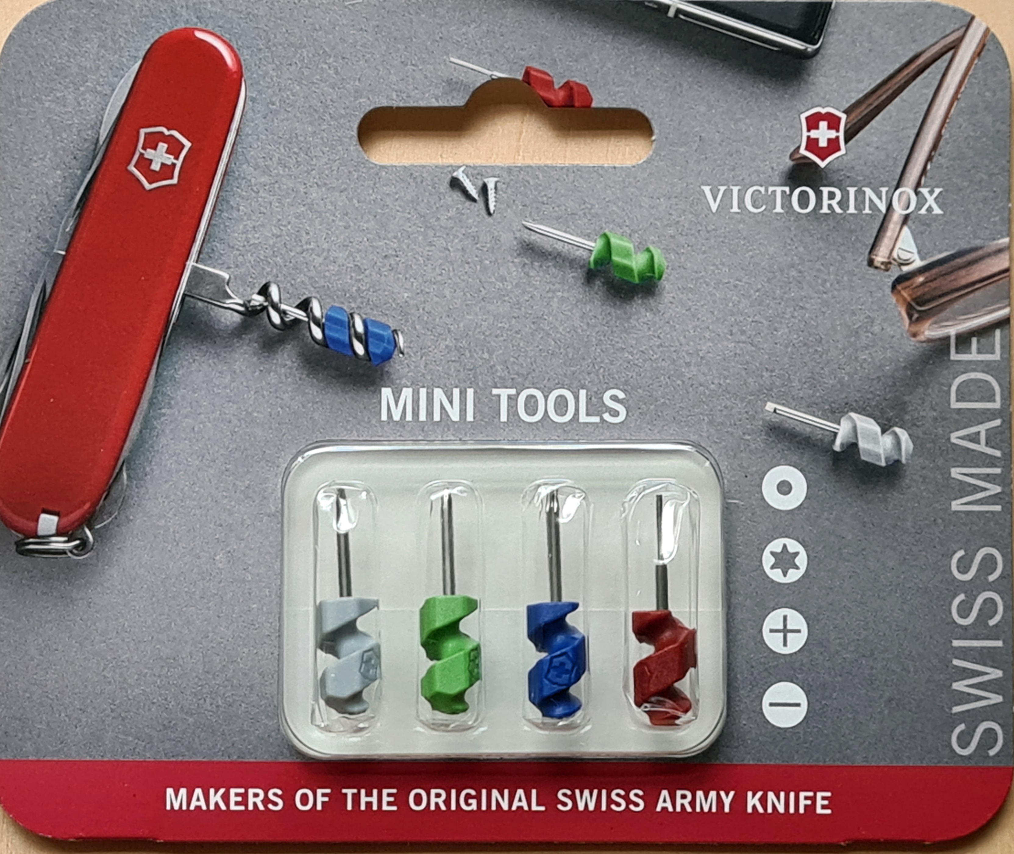 Dụng cụ Victorinox Mini Tools, set with 4 pieces grey green blue red #2.1201.4 - Hãng phân phối chính thức