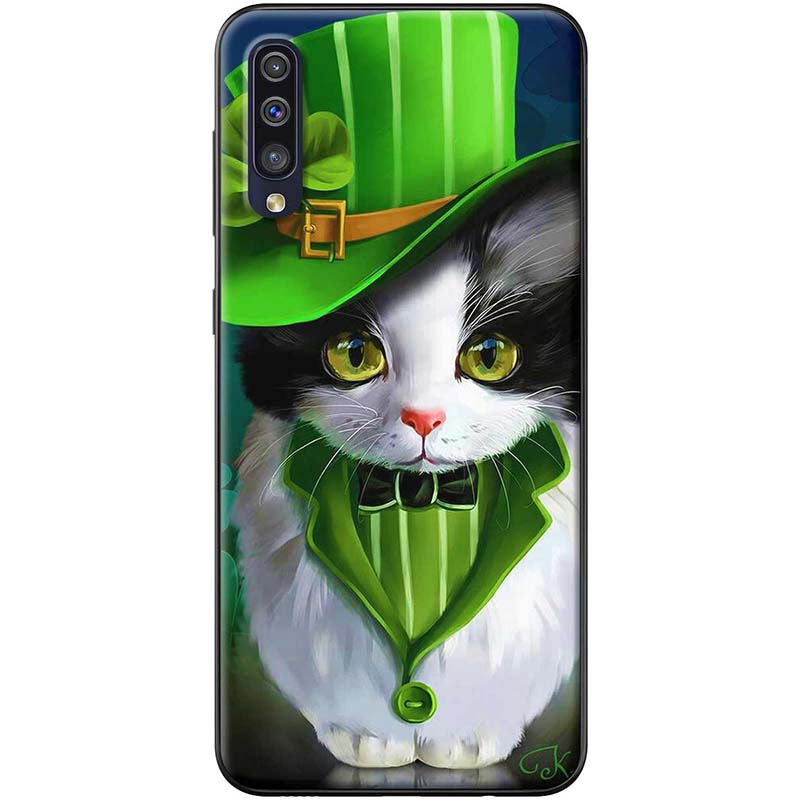 Ốp lưng dành cho Samsung Galaxy A70 mẫu Mèo đội nón