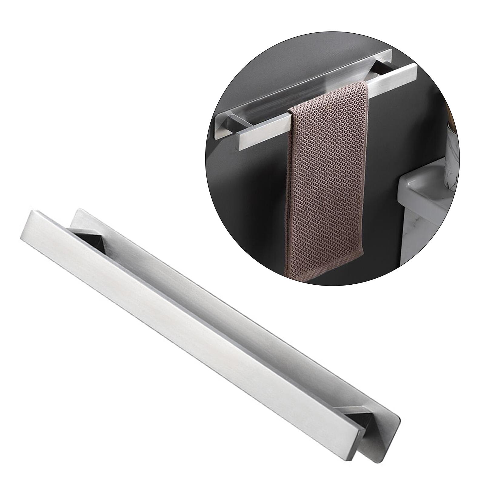 Self-Adhesive Towel Rail Rack Holder Shelf No Drilling for Bathroom Kitchen