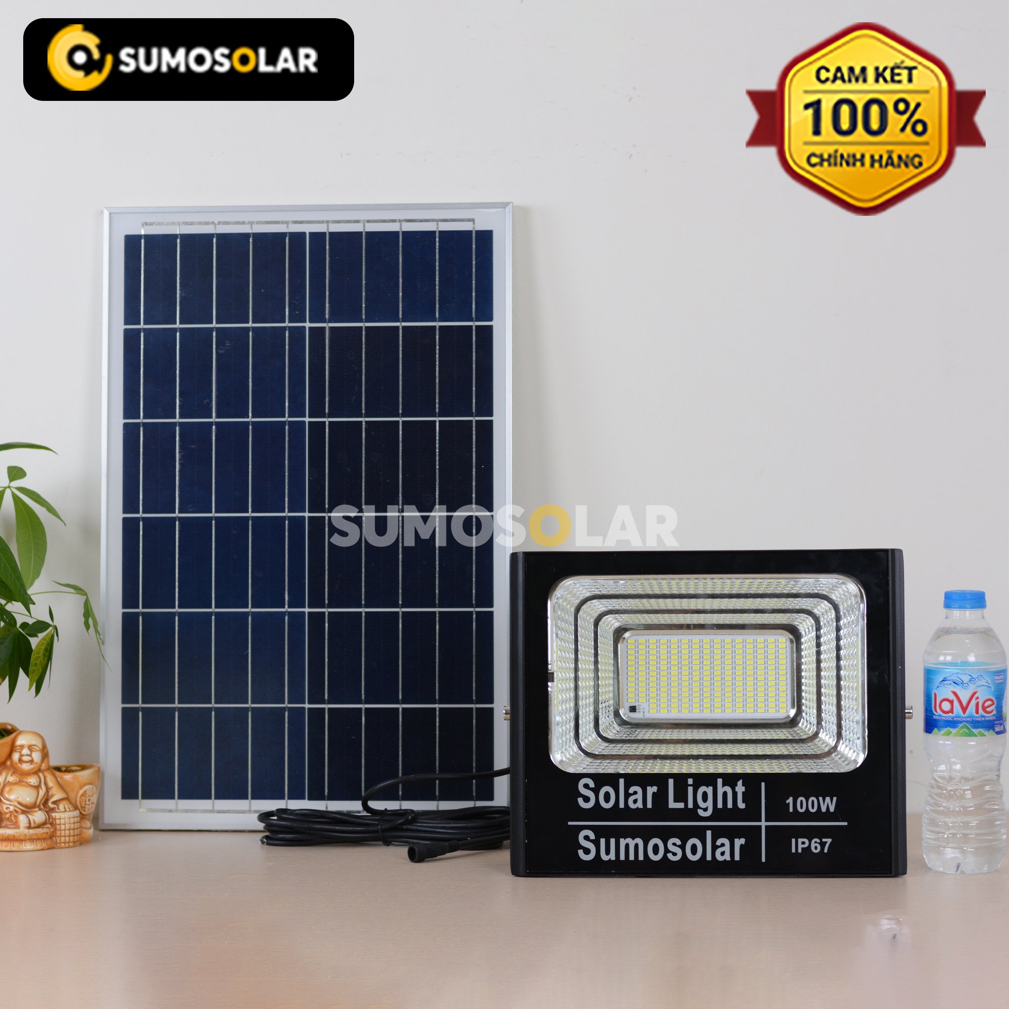 Đèn Pha sạc bằng Năng lượng mặt trời (100W) JM-JTG25100 – TN07 - Sumosolar