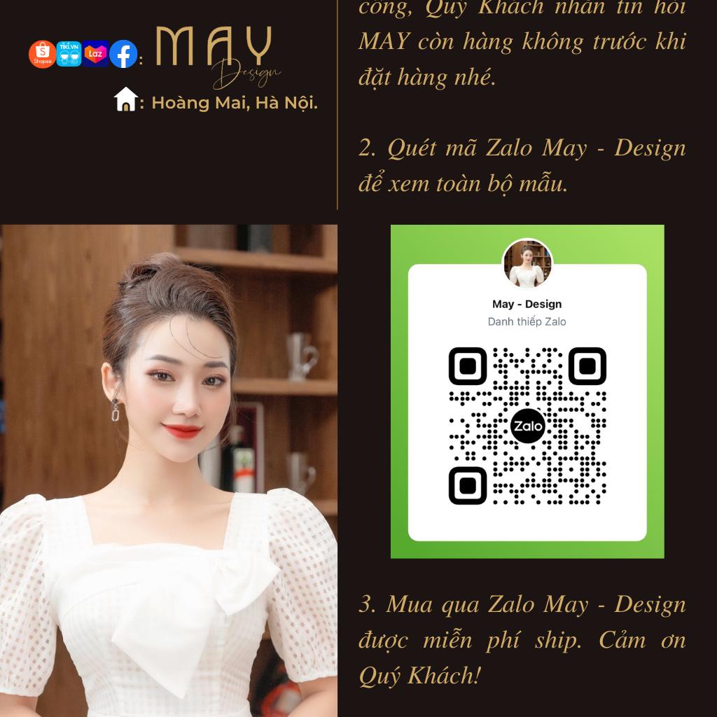 Set Đầm Thiết Kế MAY CH41 Chất Liệu Vải Gấm Xốp Chân Dập Ly - Set Váy Thiết Kế Chuẩn MAY