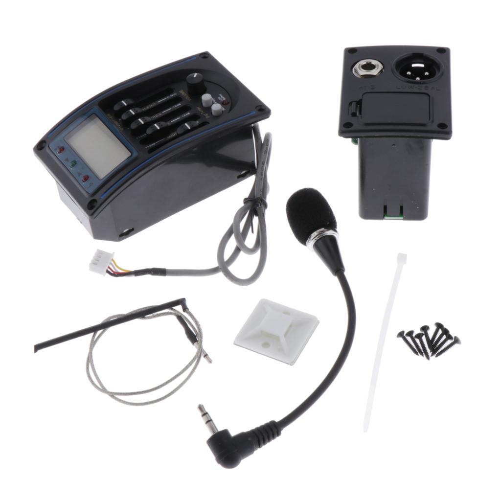 Band Folk Guitar Preamp LCD Set Piezo Pickup .