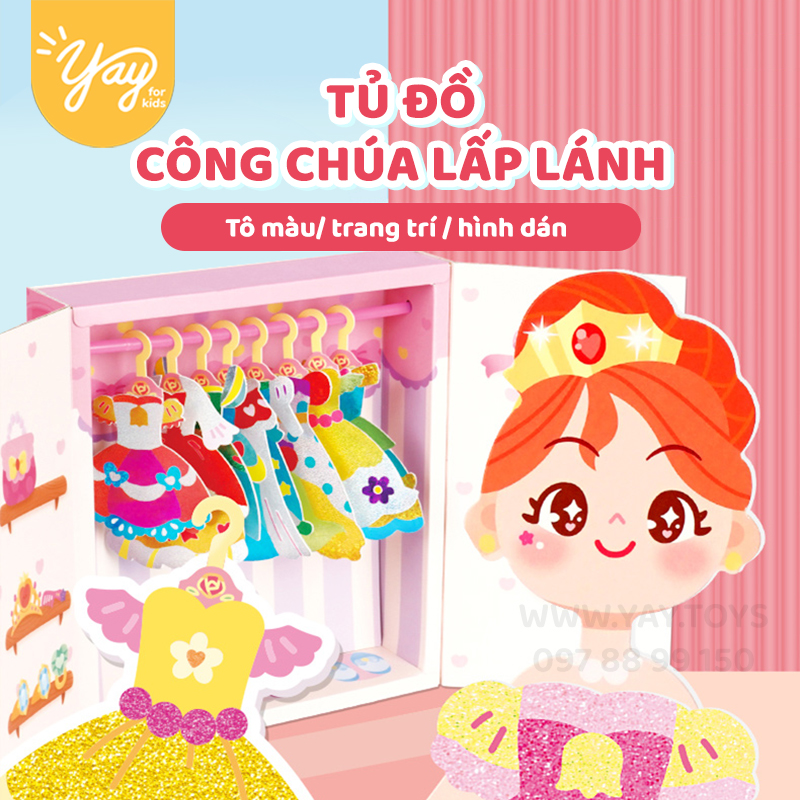 Hình Dán 3D Thay Trang Phục Công Chúa, Thiết Kế Thời Trang Độc Đáo Cho Bé 4+ | TOI