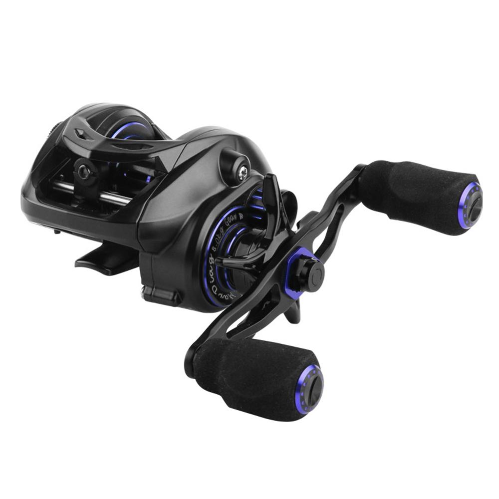 Carbon Fiber Baitcasting Reel 5+1BB Baitcaster Reel Fishing Reel High Speed 6.3: 1 Gear Ratio Magnetic Brake System