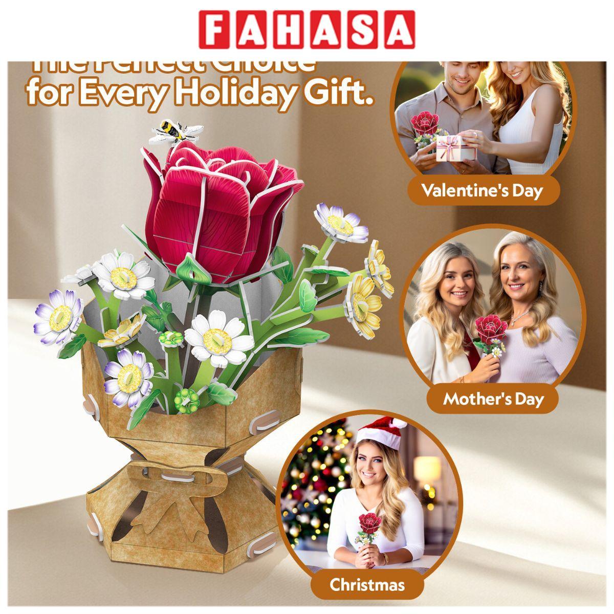 Đồ Chơi Lắp Ráp Bó Hoa Hồng Nhỏ - CubicFun W3301h