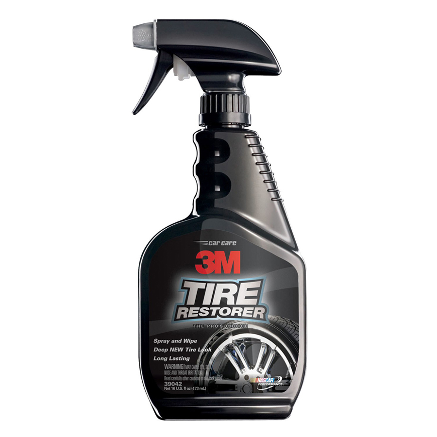 Chai Xịt Chăm Sóc Lốp Phục Hồi Cao Su 3M Tire Restorer PN39042 - Đen