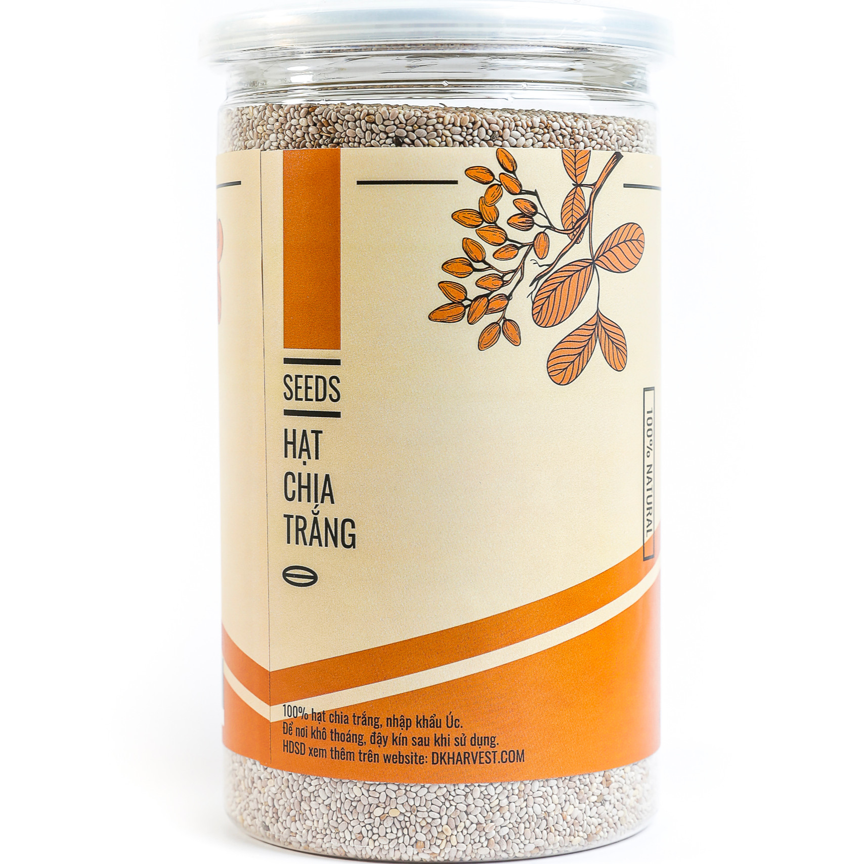 Hạt Chia Trắng DK Harvest (Nhập Khẩu Úc) - 300g, 500g - giàu acid béo omega-3, chất xơ, protein và chất chống oxy hoá