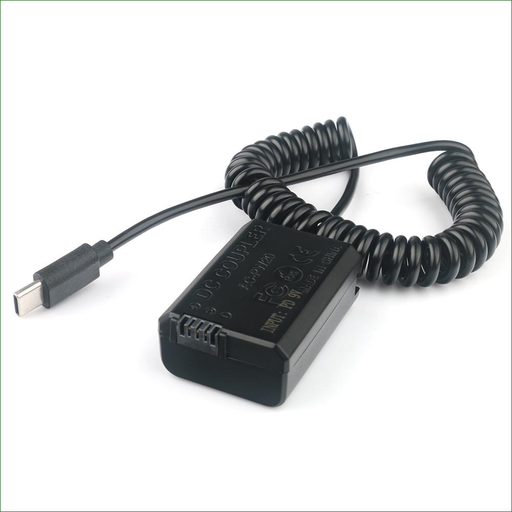 AC-PW20 PD USB Type-C NP-FW50 Bộ điều hợp năng lượng pin giả DC cho Sony A7 A7S A7R A7R II A7S II A7RM2 ILCE-7RM2