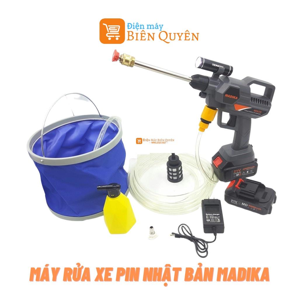 Máy Rửa Xe Pin Cao Cấp MADIKA JAPAN chính hãng bảo hành 12 tháng