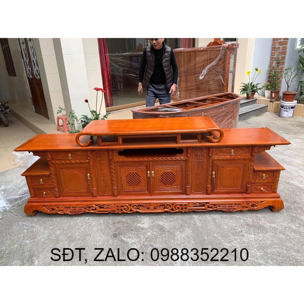 Kệ tivi hàm ếch gỗ gõ đỏ nam phi