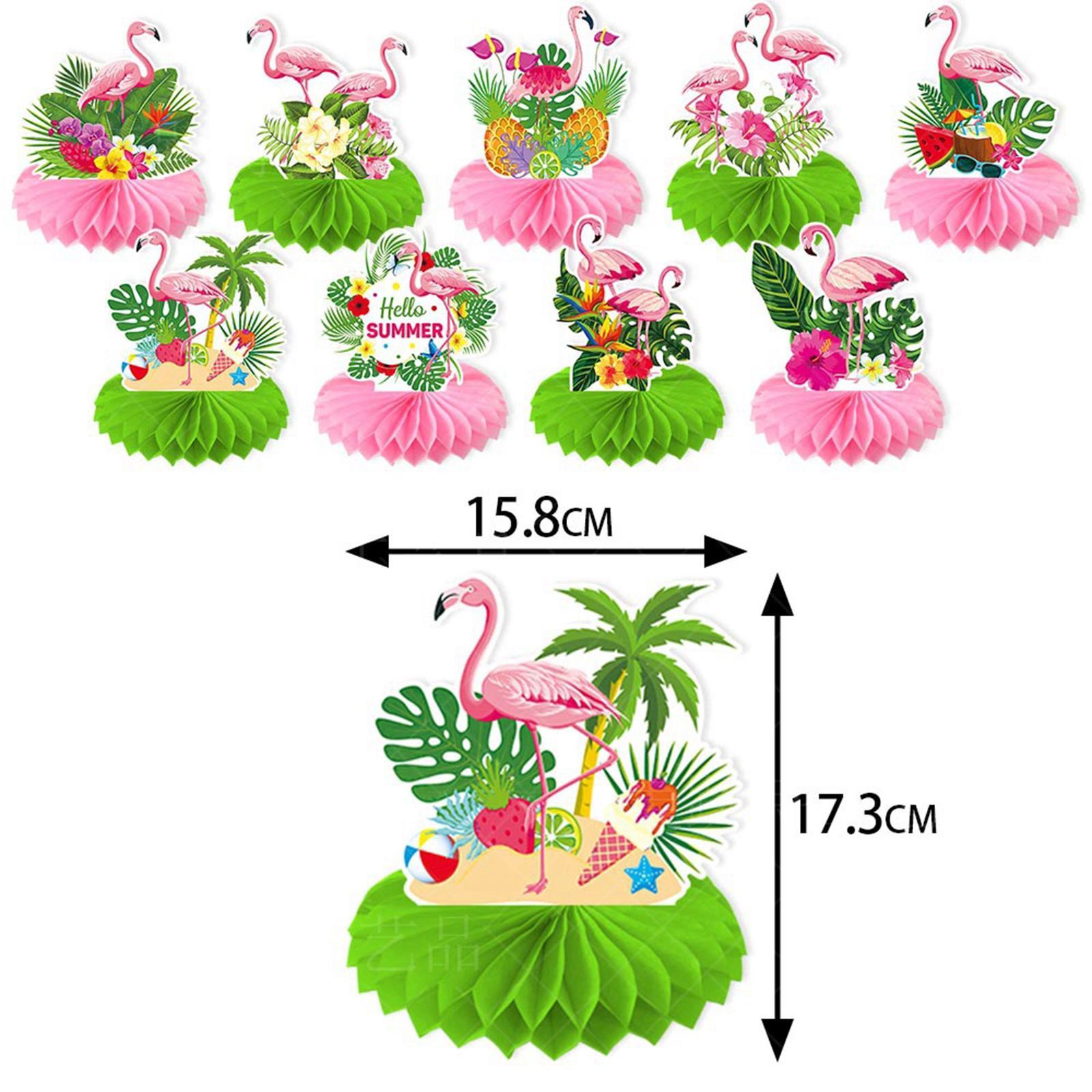 9Pcs Luau Honeycomb Centerpieces aloha tables Centerpieces for Holiday