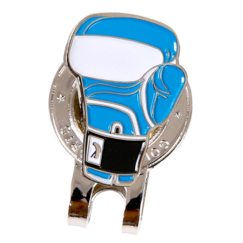 Golf Hat Clip with Detachable Magnetic Golf Ball Marker Glove Pattern Black